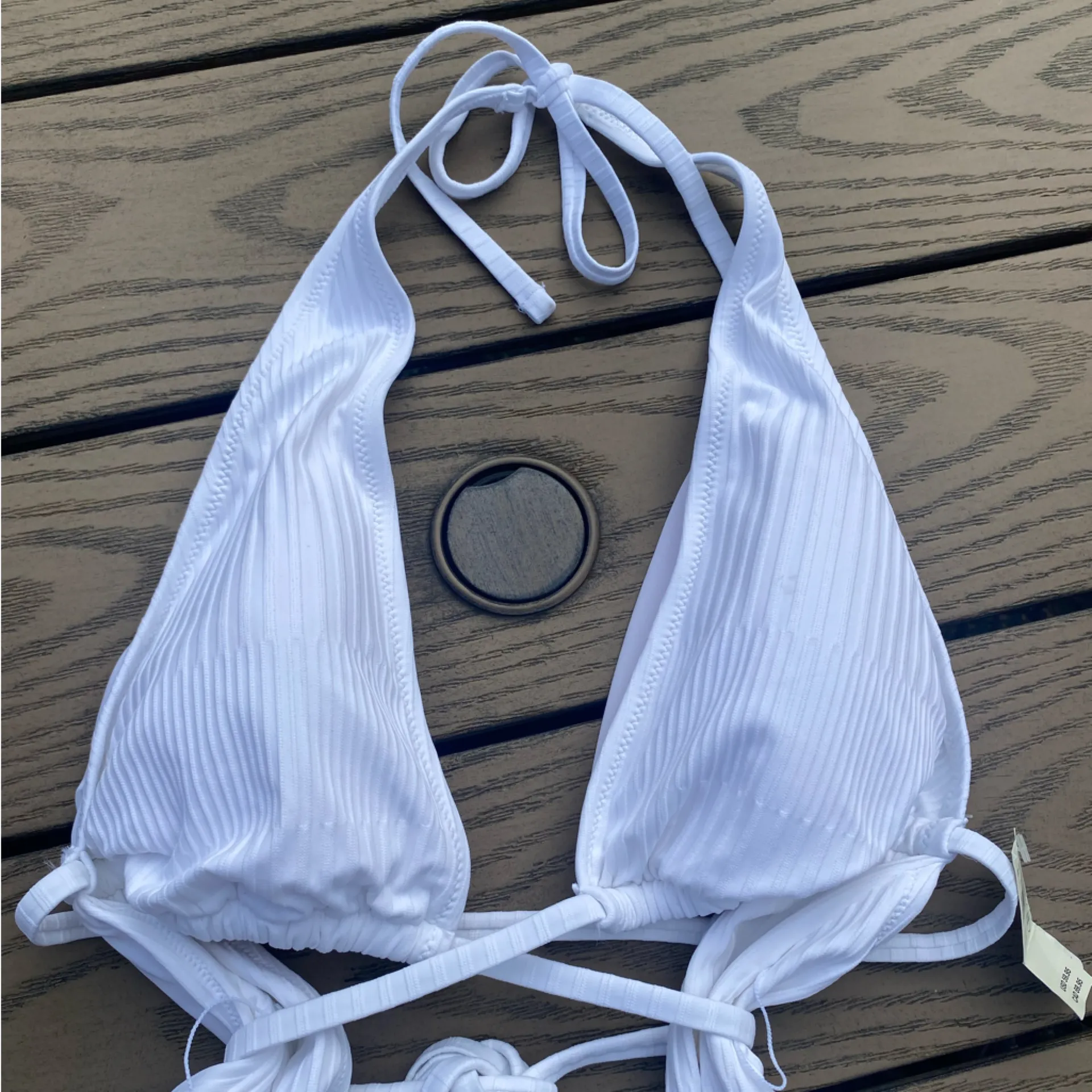 NWT aerie white one piece cheeky ribbed XL cut out strappy - Image 3