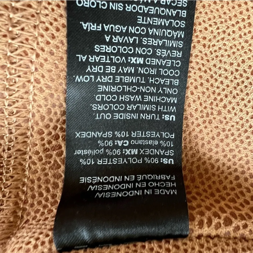 WHBM Runway Legging Pants Snake Foil Print Bronze 4 Chic Ponte Knit - Image 16