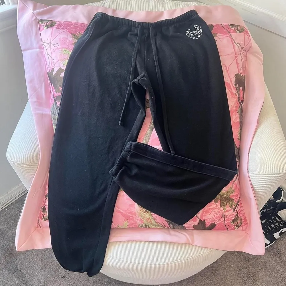 PINK - Victoria's Secret y2k victoria’s secret PINK black sweatpants - Image 7