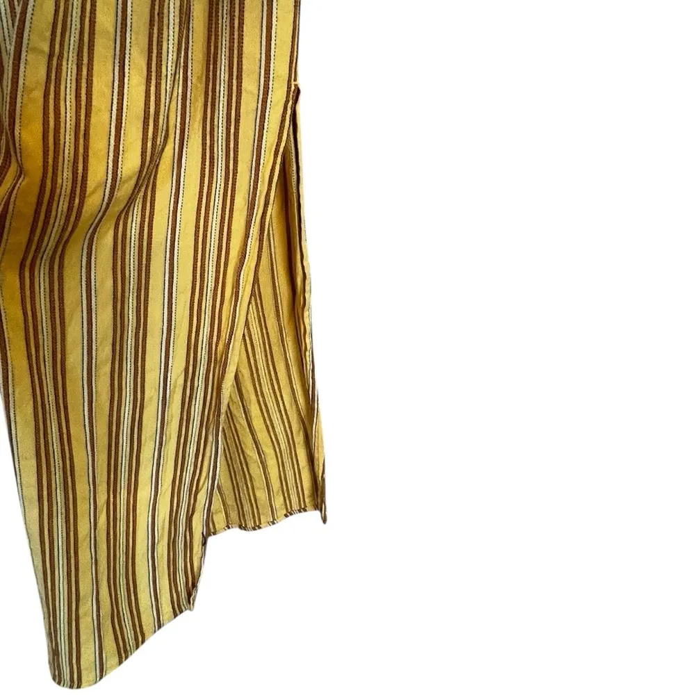 Amuse Society Yellow Tie Back Striped Maxi Dress Size  X-Small  Boho - Image 5