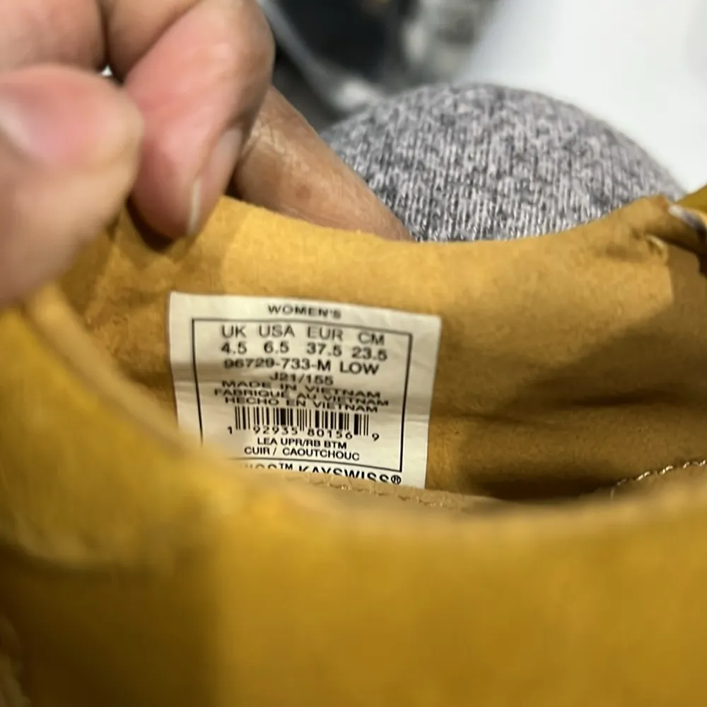 NWB K-Swiss Women’s Suede Sneakers Court Pro MOTIVATION Low Size 6.5 Yellow/Gold - Image 8