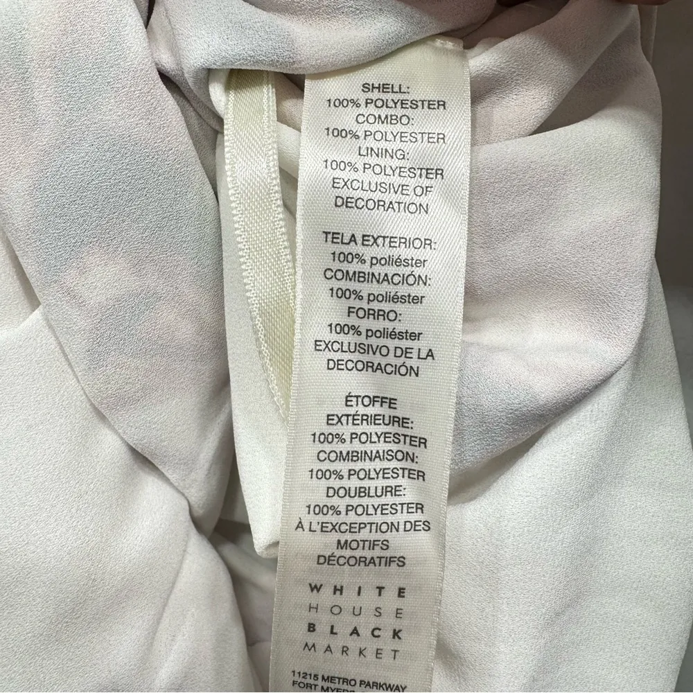 White House Black Market Blousy Pleated Belted Cold Shoulder Midi Dress Boho - Image 12