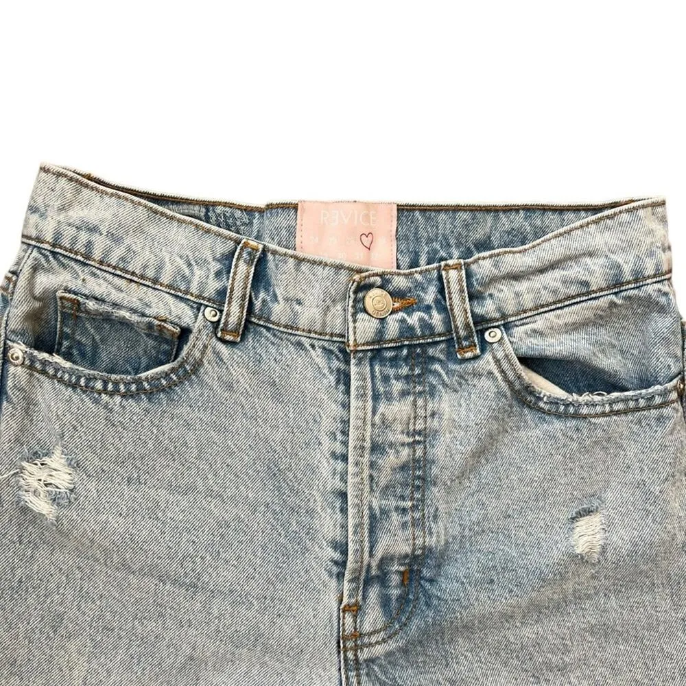 Revice Women’s Beverly Drive Button Fly Long Bermuda Denim Jeans Shorts Size 27 - Image 3