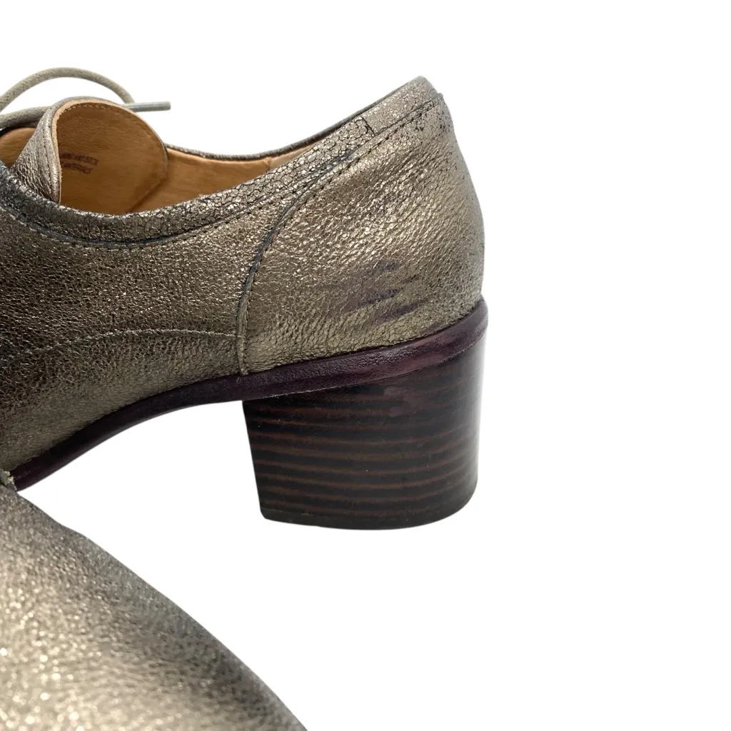 Sofft Women's Copper Patience Metallic Oxford Pump Lace Up Block Heel Leather Gold Size 8.5 - Image 9