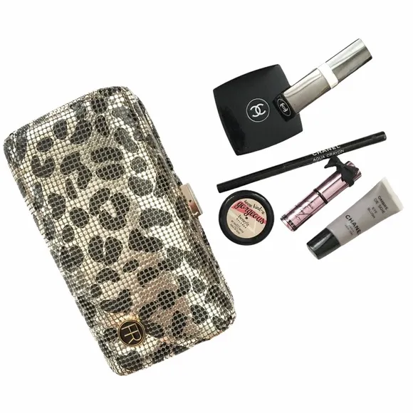 Rare: new Felix Rey ☻ Jungle Mesh Minaudière Box Clutch Handbag Bag ☻ Leopard - Image 2