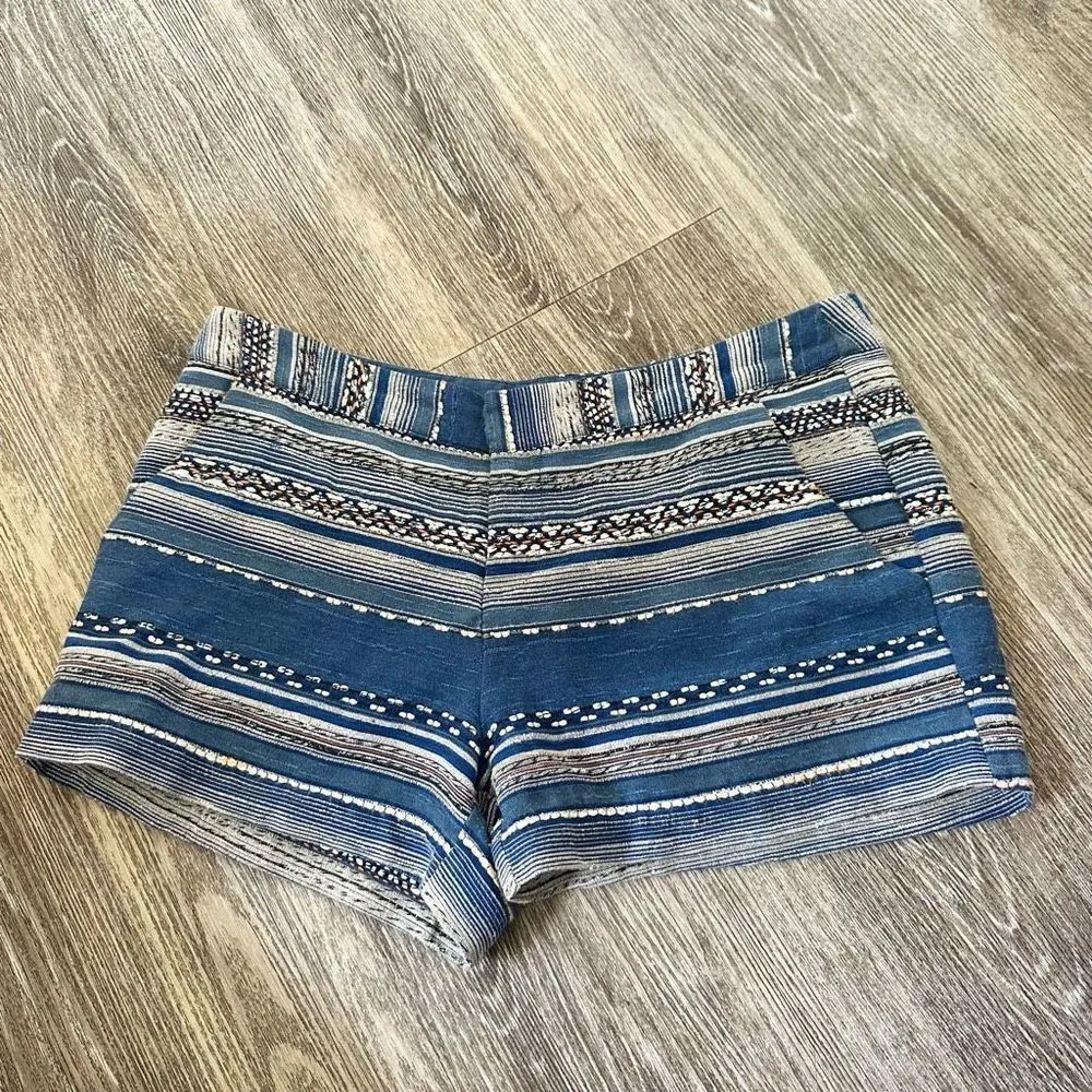Joie Merci ethnic multi stripe blue shorts - Image 2