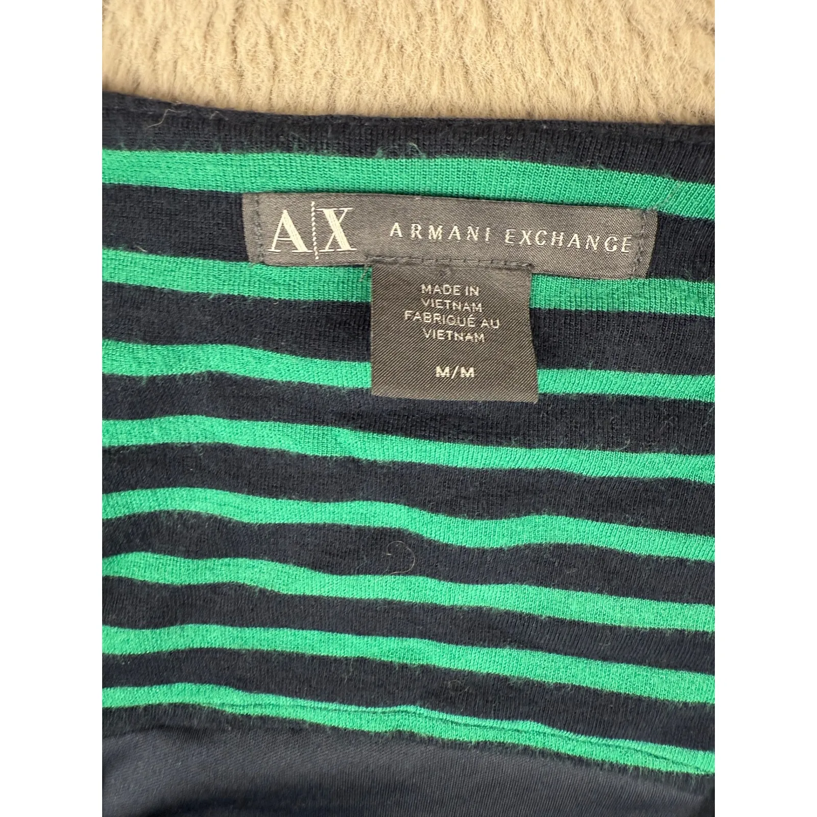 Armani Exchange‎ Striped Cropped Blazer Career Jacket M Y2K Retro City - Image 2