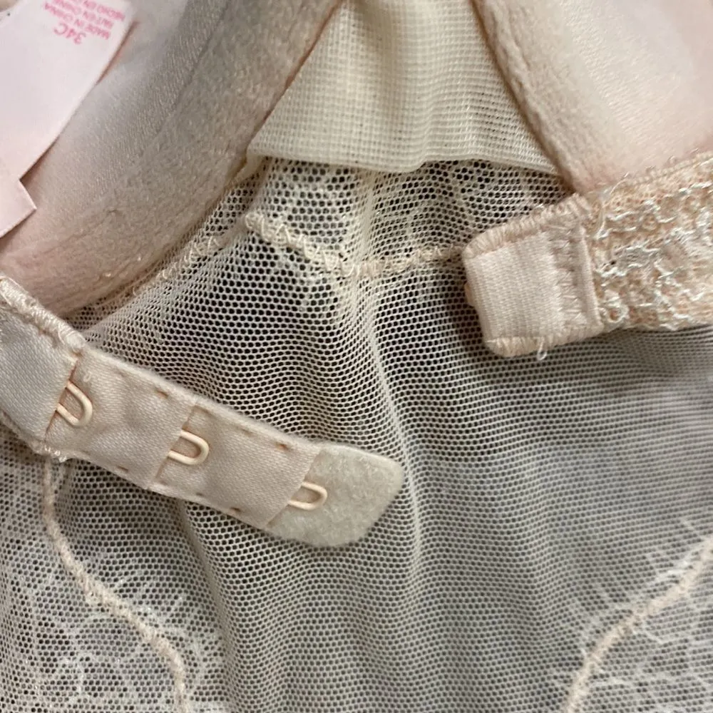Victoria’s Secret Peach‎ Lace Push Up Garter Corset Slip Size 34C - Image 10