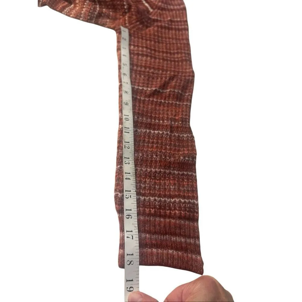 a.n.a pullover Mock Sweater Sz L Rust/White/Brown NWT - Image 7
