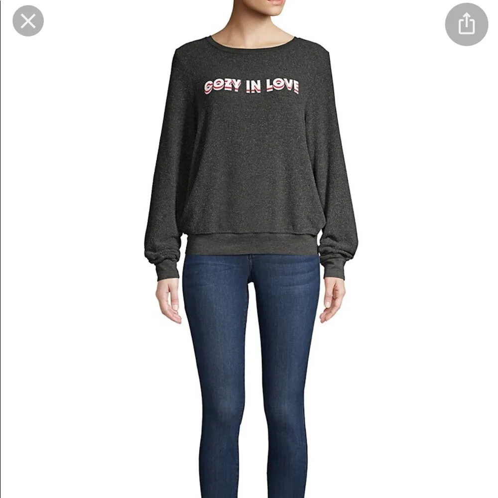 Wildfox Cozy In Love Baggy Beach Jumper Sweatshirt - Image 2