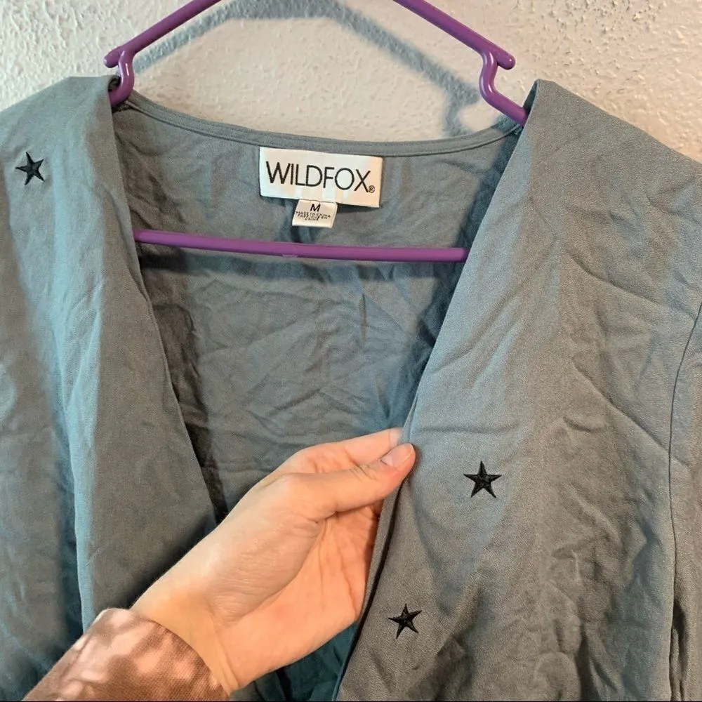 WILDFOX Gray Starry Twist Blouse - Image 2