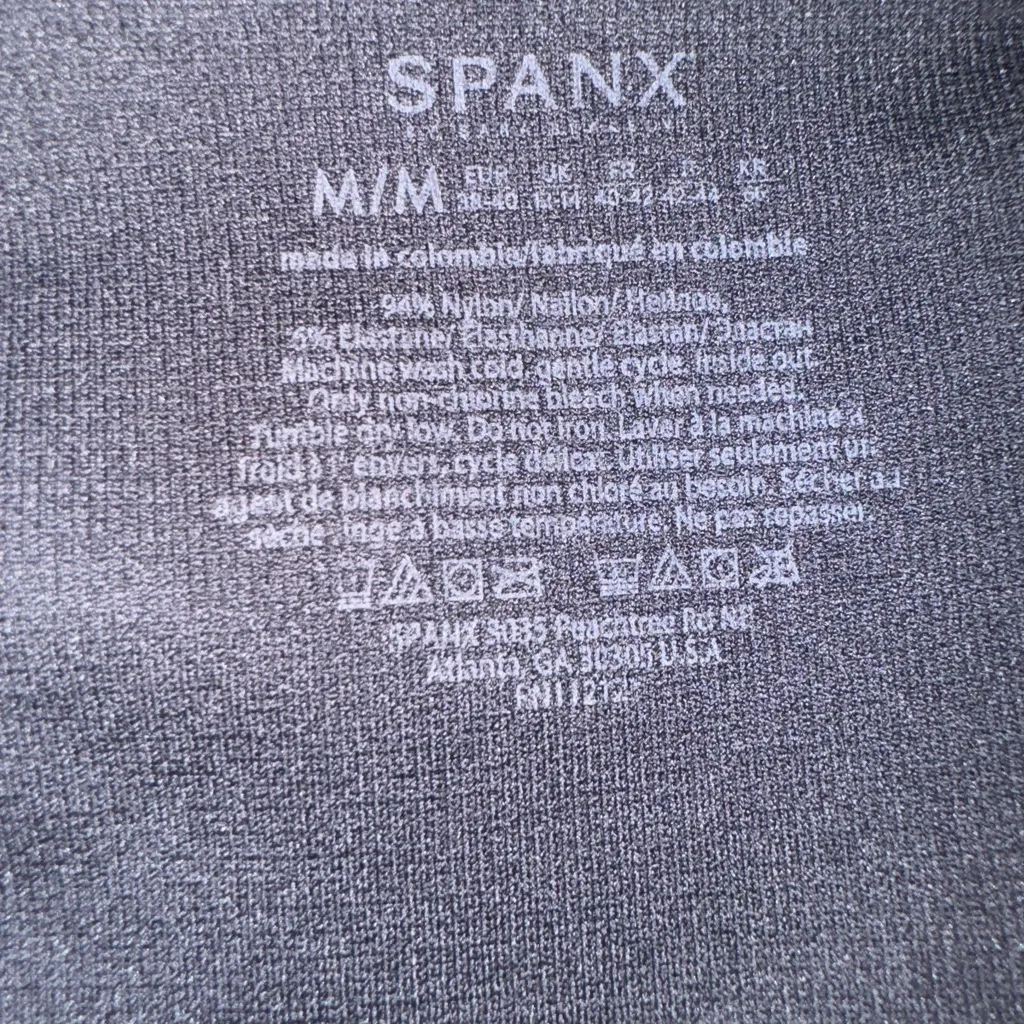 Spanx Look At Me Now High Waisted Seamless Leggings Black Camo Women Size Medium - Image 5