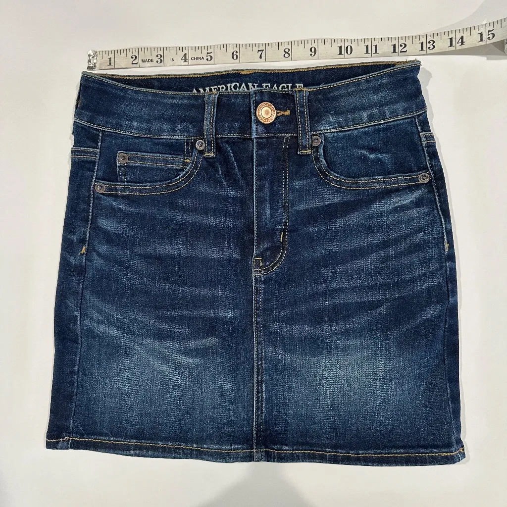 American Eagle - Next Level Stretch Denim Skirt - Size 0‎ - NEW With Tags. - Image 6