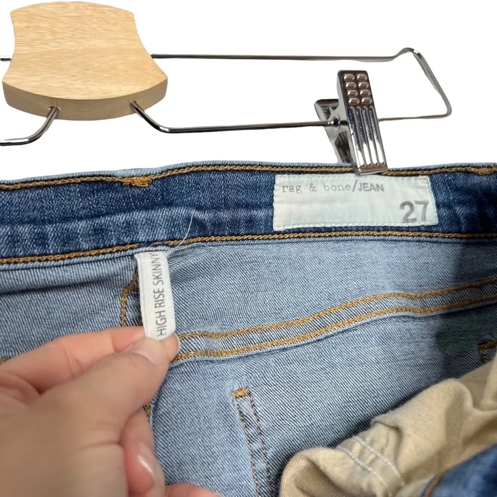 Rag & Bone High Rise Skinny Leg Jeans in Color Sloane - Image 2