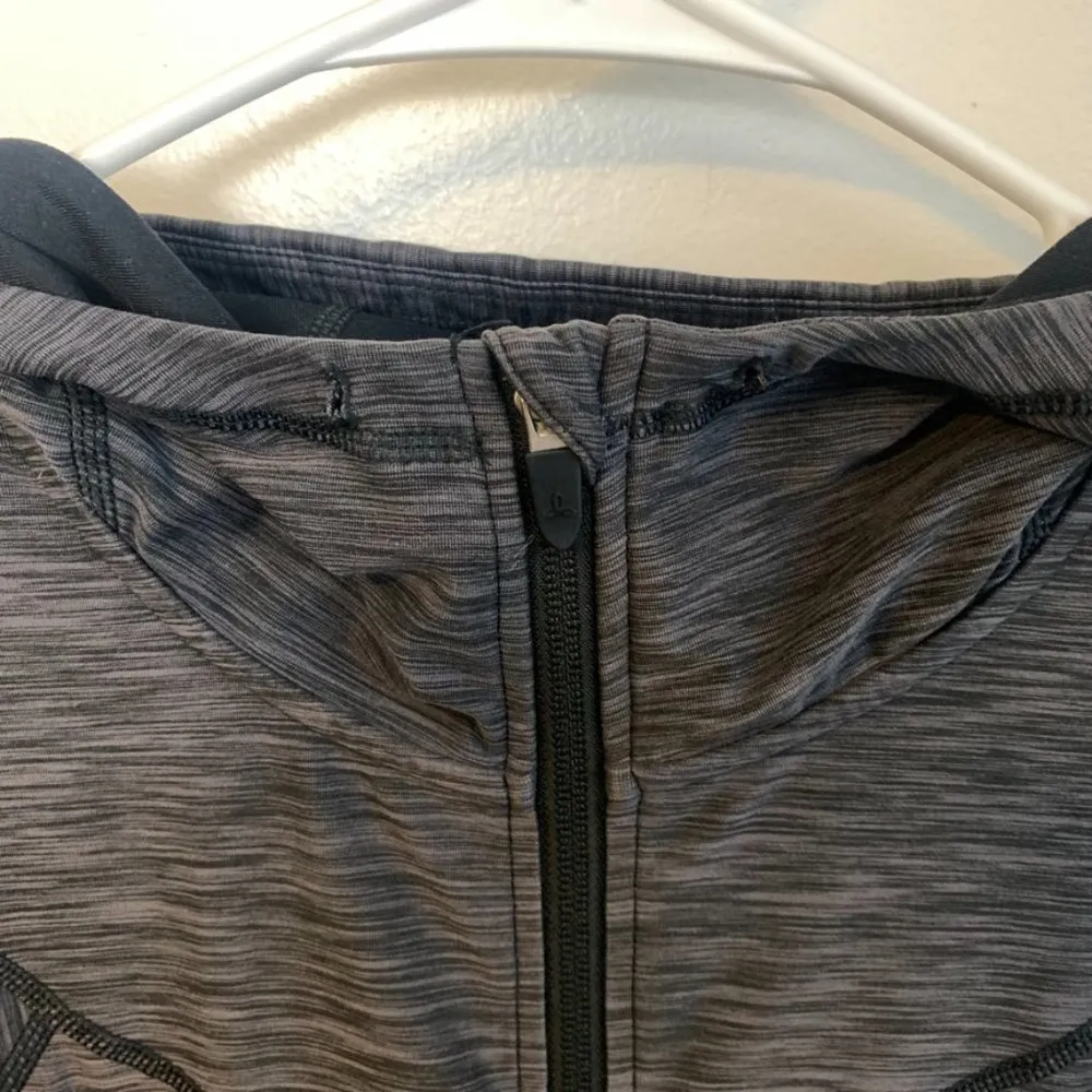 Prana Heathered Dark Gray Full Zip Jacket - Image 5