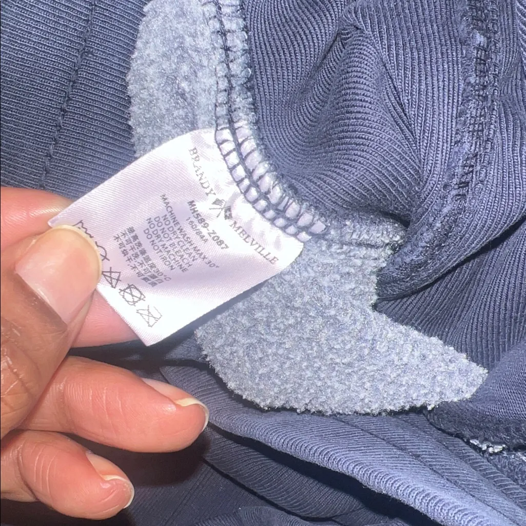 Brandy Melville Navy Blue Spandex Waist Shorts- See Measurements for Sizing - Image 6