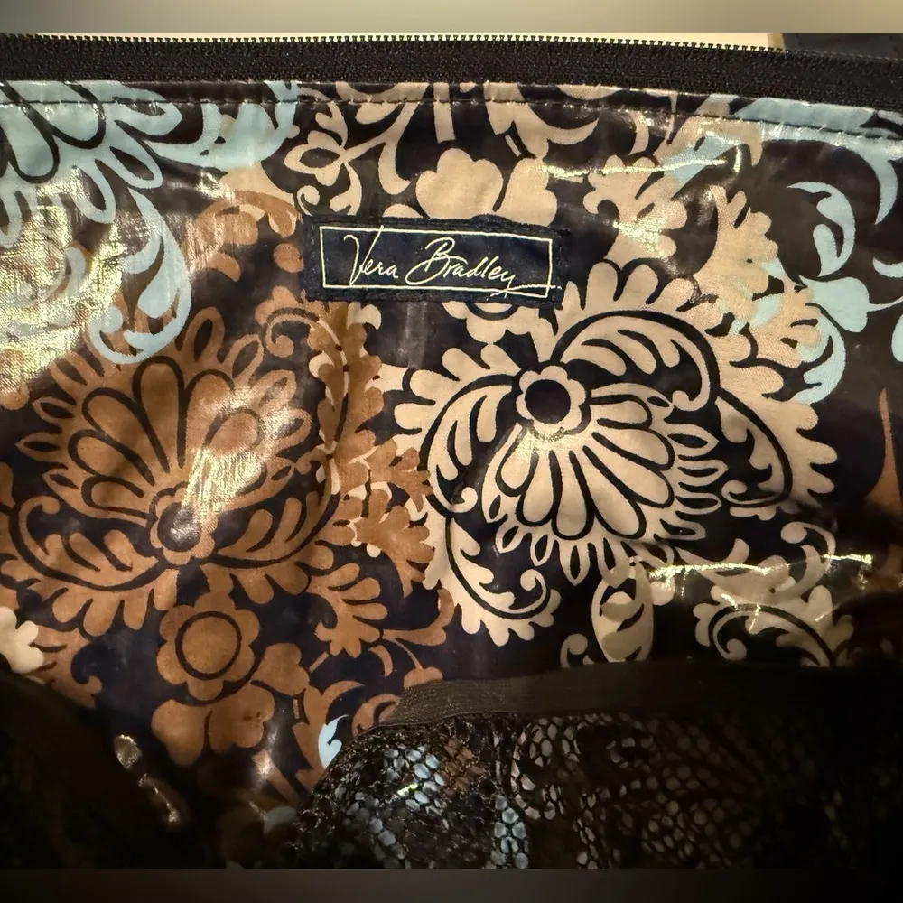 Vera Bradley Navy Quilted Lined Tote Beach Baby Bag - Image 5