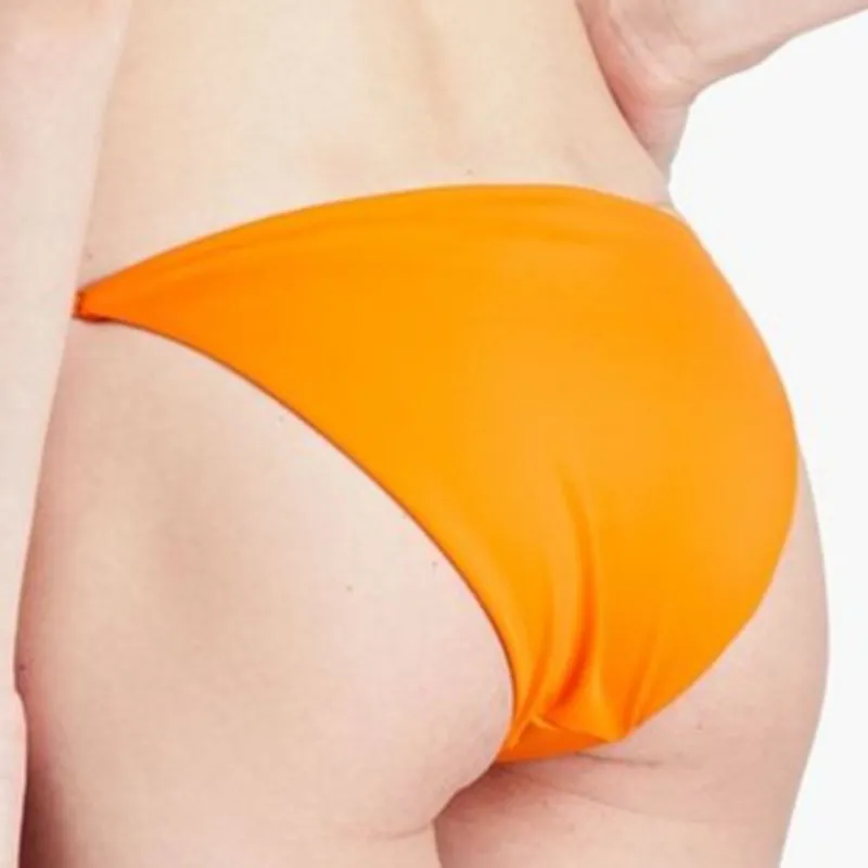 ONIA Hannah Low Rise Y2K Solid Persimmon Orange Bikini Bottom XS - Image 6