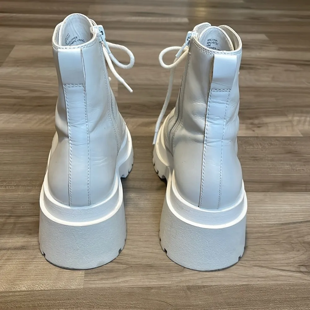 white platform combat boots - Image 3