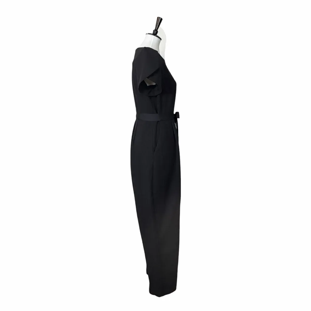 Calvin Klein Black Short Tulip Sleeve Tailored Crop Jumpsuit Women’s Size 12 - Image 5