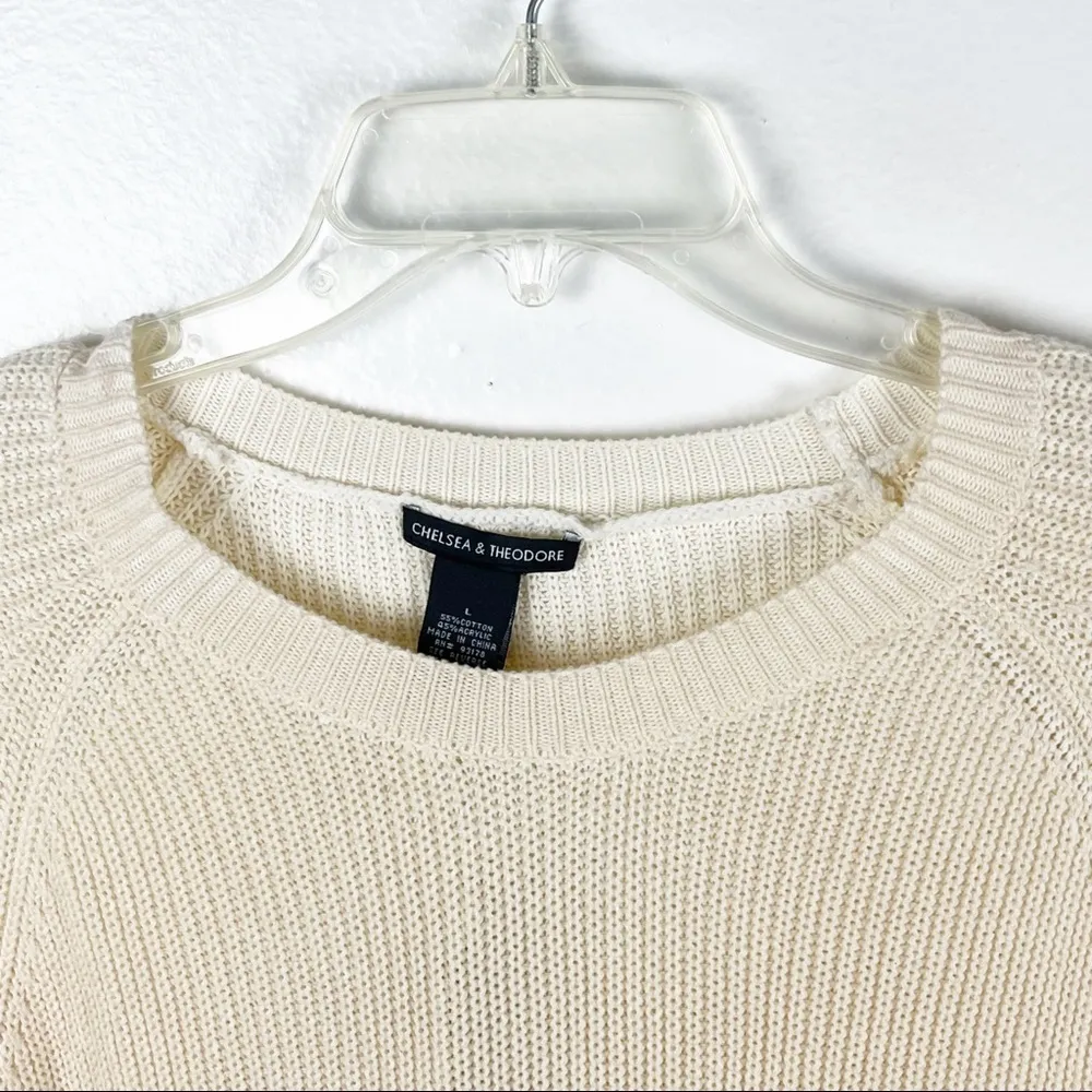 CHELSEA & THEODORE Rainbow Ombré Gradient Long Sleeves Sweater, Size Large - Image 5