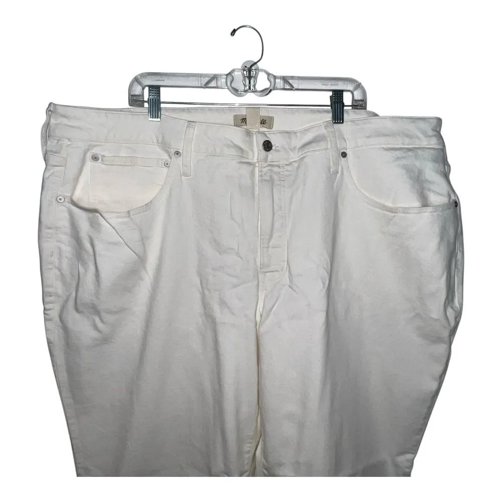 Madewell The Plus Curvy Perfect Vintage Jean Tile White Women Size 26W High Rise - Image 3