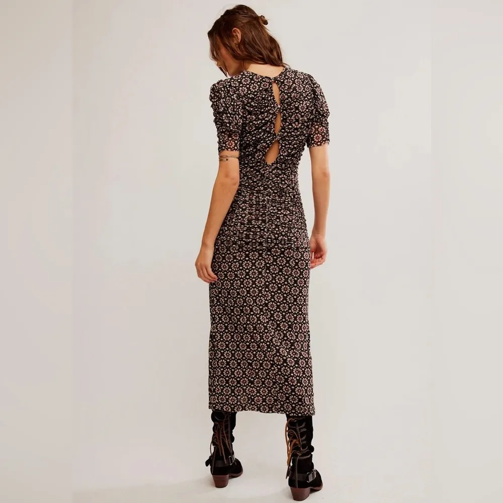 Free People Briella Midi Dress in Black Combo, NWT, Size S - Image 4