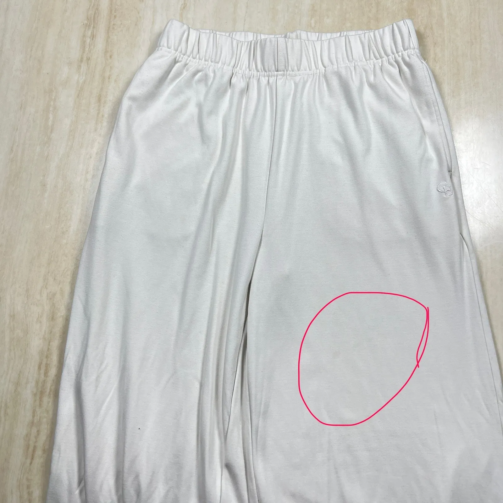 Cozy Earth Wide Leg Lounge Pants XS White Elastic Waist Comfy Flowy - Image 13