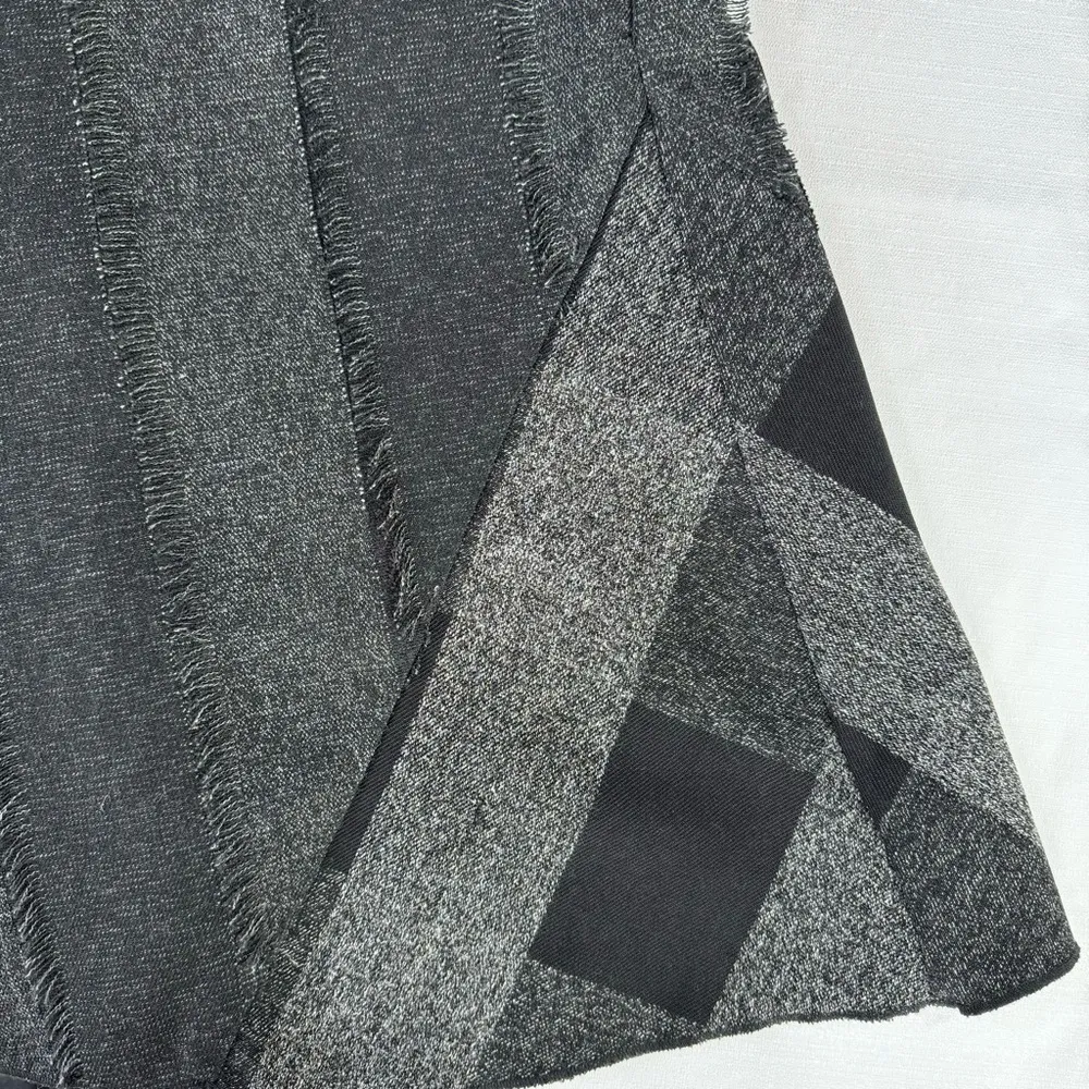 Black & Gray Mixed Media Patchwork Skirt Size Petite Large - Image 4
