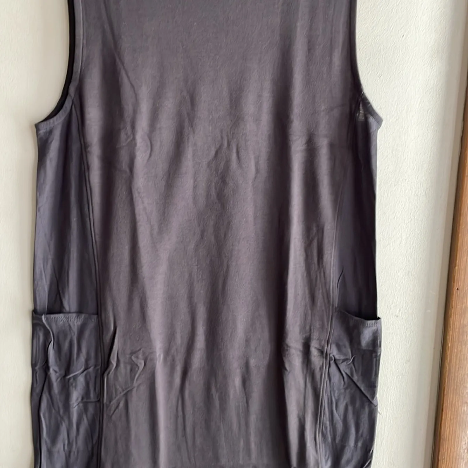 LUNYA Cool Paneled Sleeveless Maxi Dress Meditative Grey size XS New Gray - Image 6