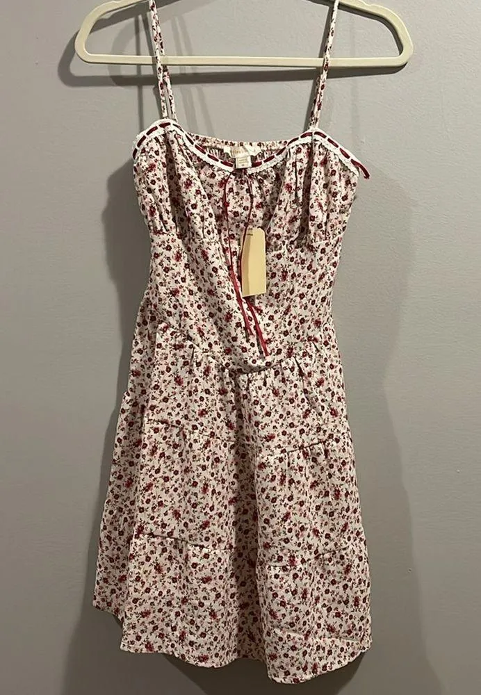 Monteau Floral Spaghetti Adjustable Strap Mini Dress NWT - Image 2