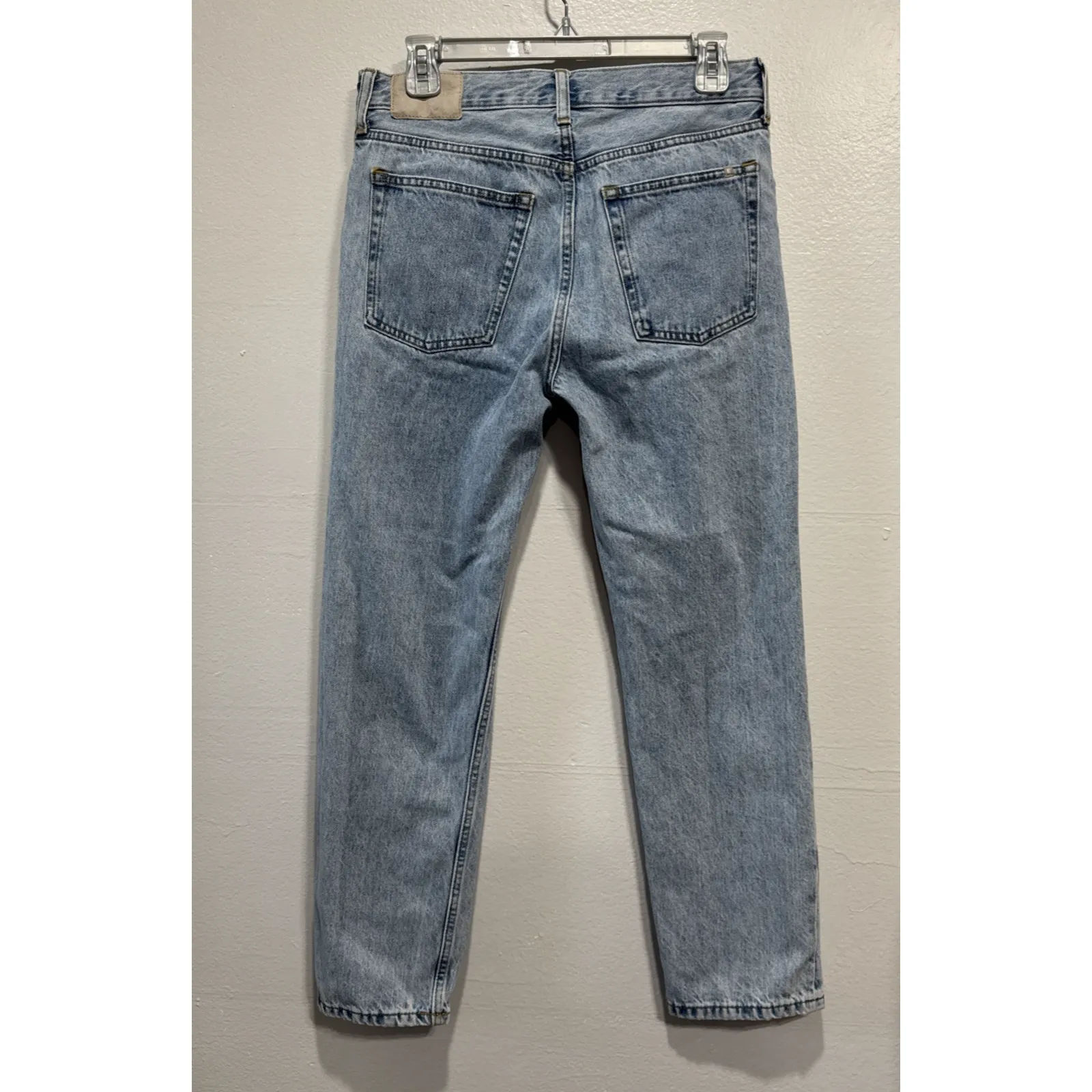 Everlane Womens Jeans The Relaxed Straight Fit Size 26R Button Fly Blue Organic - Image 2