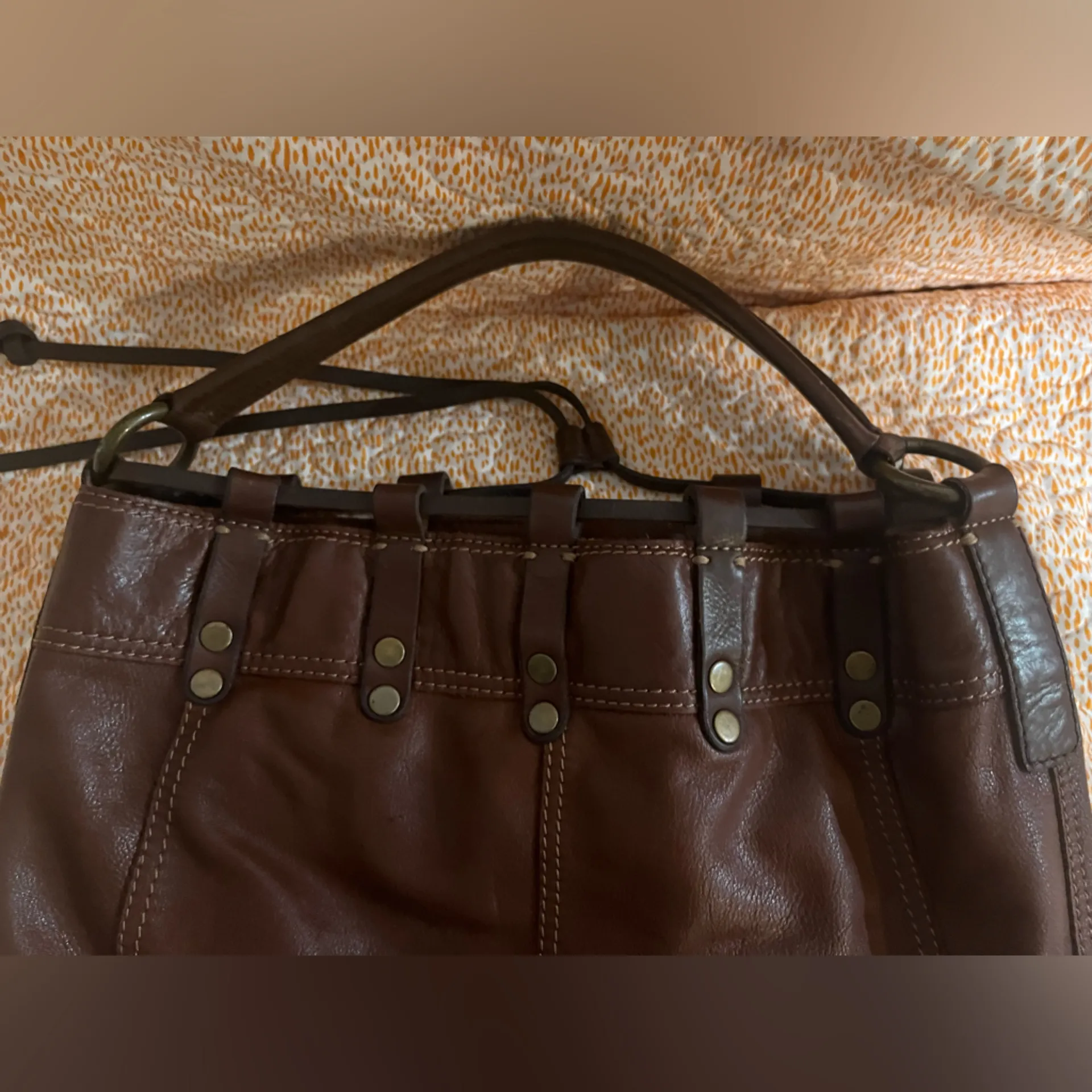 Lucky Brand Brown Leather Shoulder Bag - Image 2