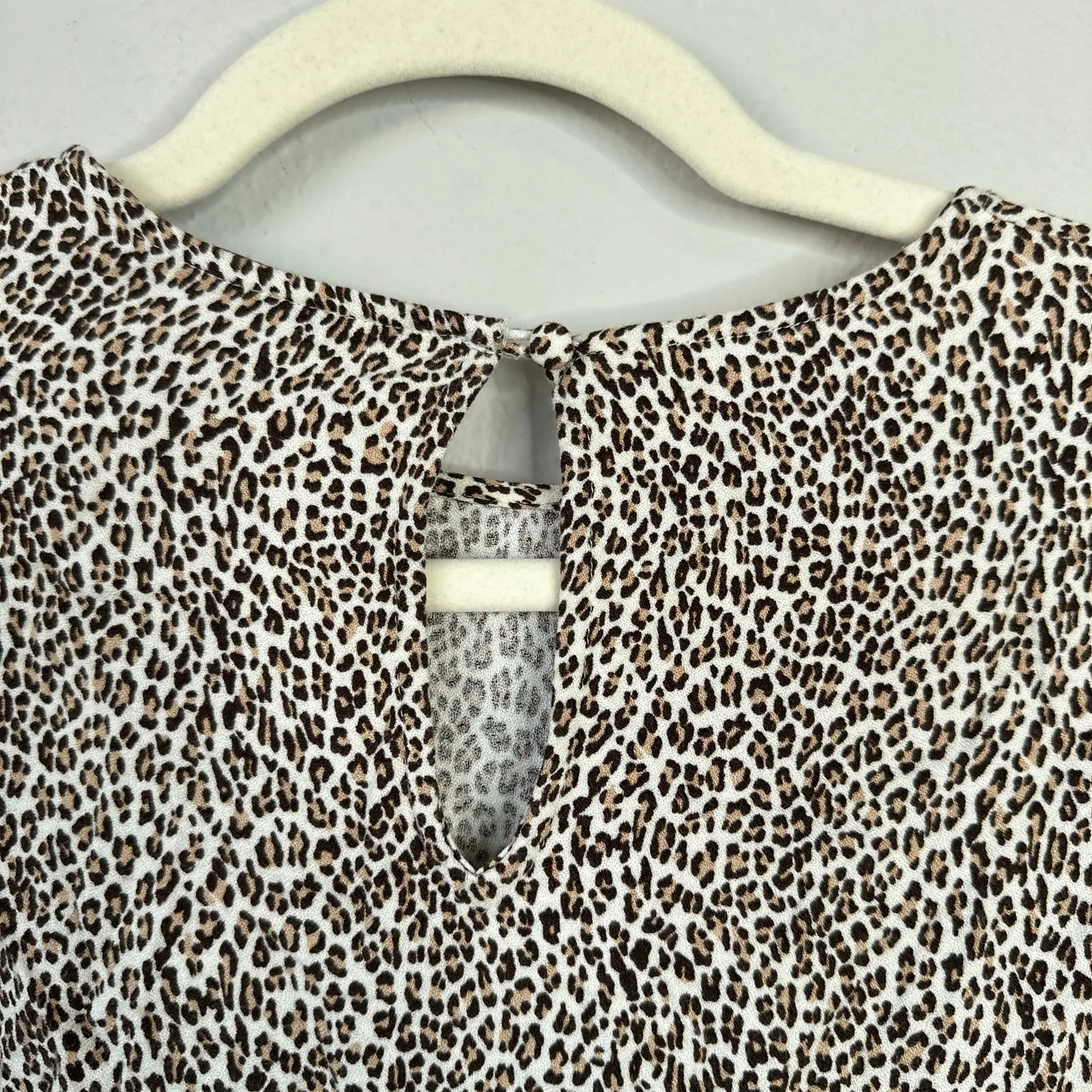 JENNI KAYNE Leopard Print T-Shirt Dress Animal Print Casual Chic Size Small - Image 9