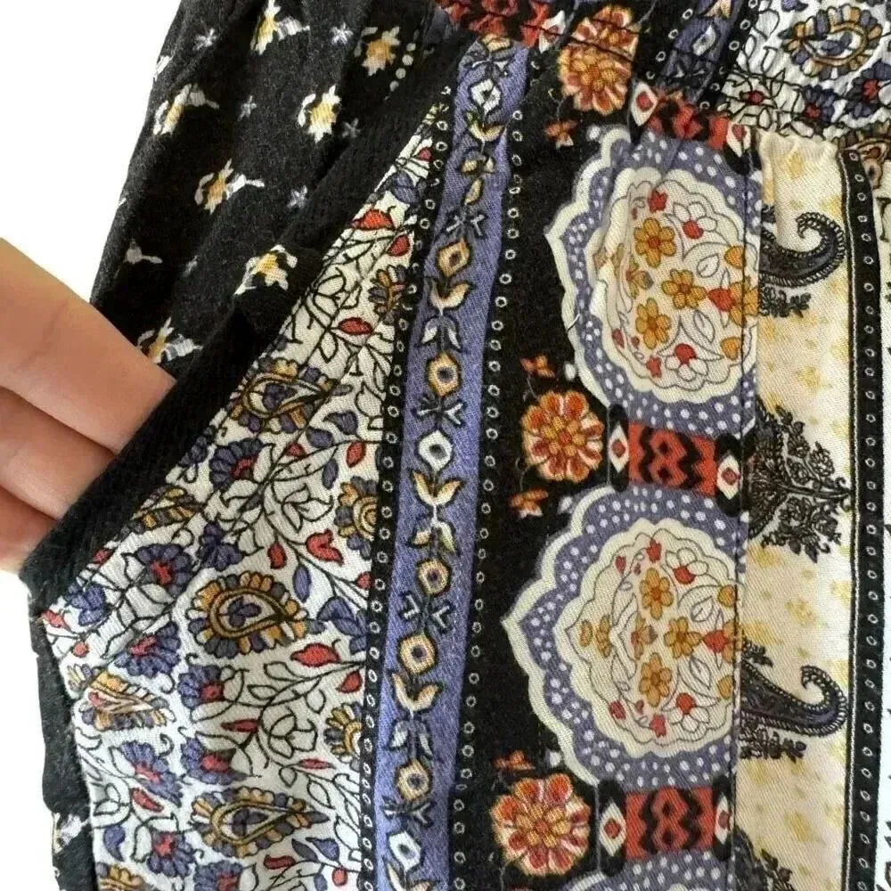 Rewash Tribal Paisley Gypsy Festival Soft High Rise Bohemian  Lightweight Jogger - Image 3