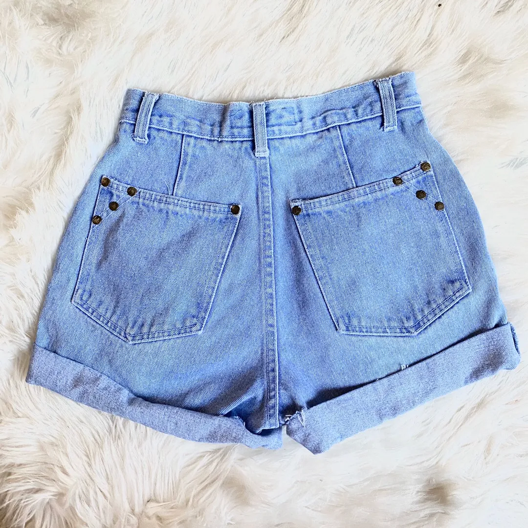 Vintage Mom Shorts Blue Size 4 - Image 2