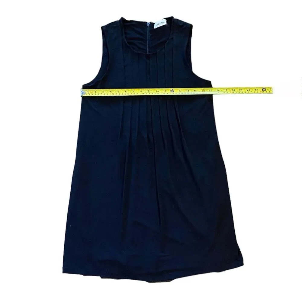 Calvin Klein Black Dress Sleeveless Pleated Fit & Flare Women's 6 Office Job - Image 5