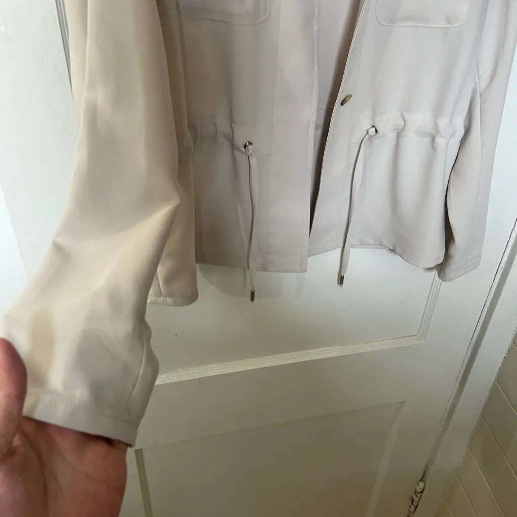 The Limited  Cream Utility Jacket with Drawstring Waist - Image 5