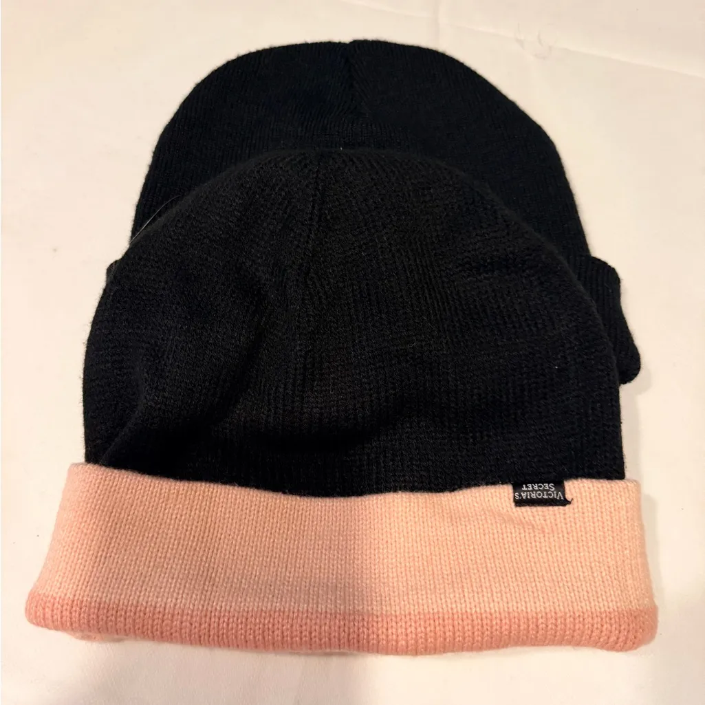 Victoria's Secret Sport Black and Pink Beanie Set - Image 6