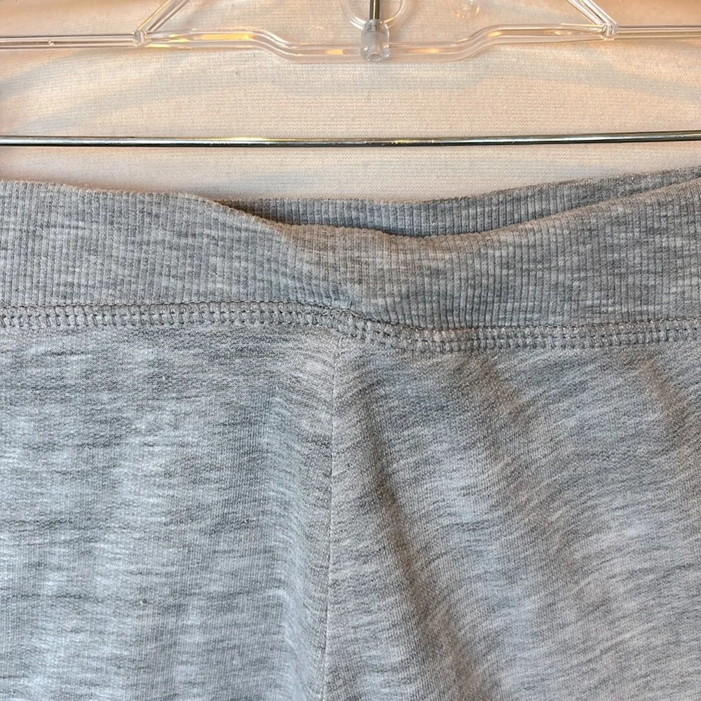 Knit Shorts Heather Gray Elastic Drawstring Waist - Image 5