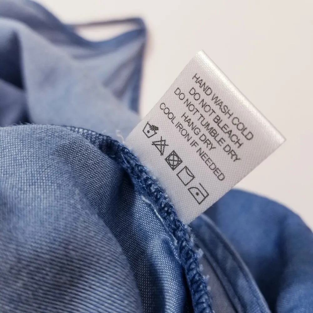 Lover's + Friends Denim Chambray Blue Belted Jumpsuit - Image 14