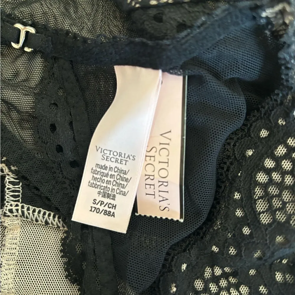 NWT Victoria’s Secret black lace teddy size S - Image 2