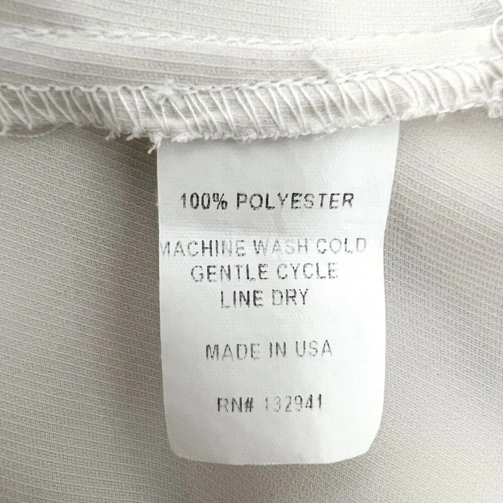 Amanda Uprichard Keely Twist Front Long Sleeve Crepe Blouse Ivory White Revolve - Image 9