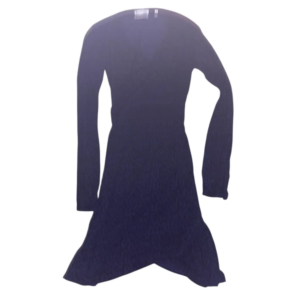 American Tall leopard wrap dress Blue Size undefined - Image 2