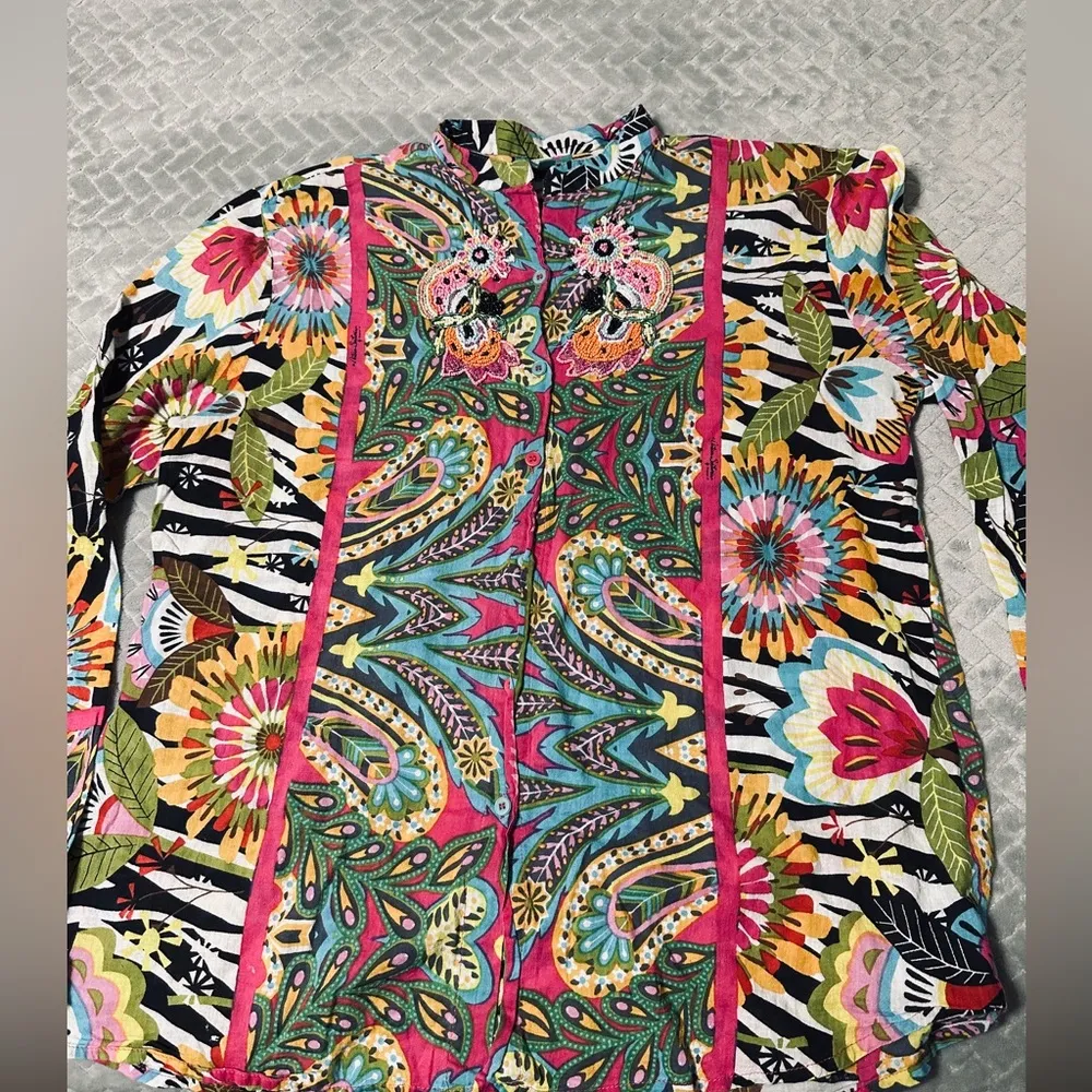 Antica Sartoria by Giacomo Cinque Beaded Shirt Dress Tunic Coverup Summer
Wear Size undefined - Image 5