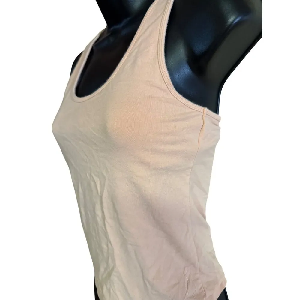 Victorias Secret Sport Pink Racerback Tank Top S Cotton & Spandex - Image 2