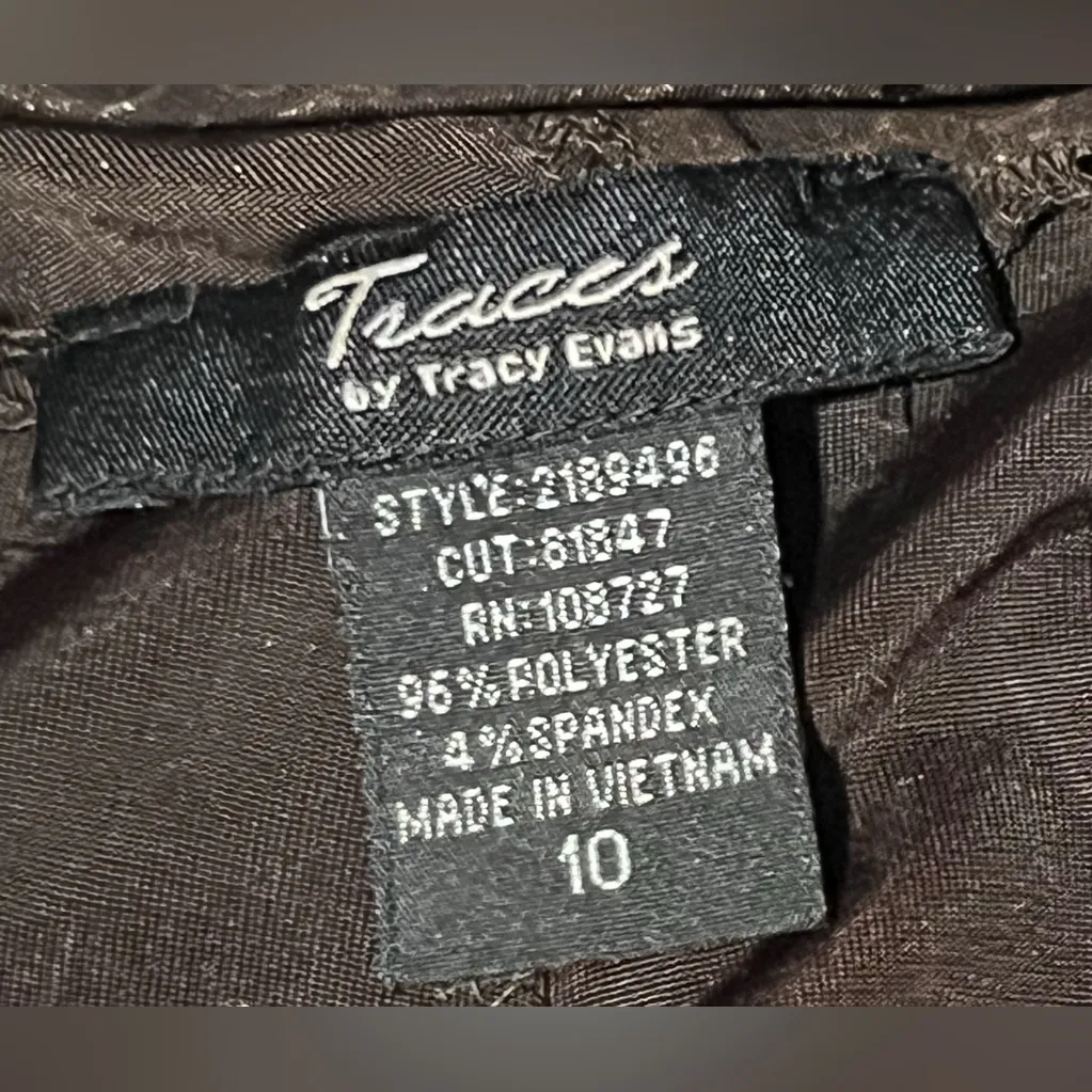 Tracy Evans Brown Faux Wrap Dress Size 10 - Image 5