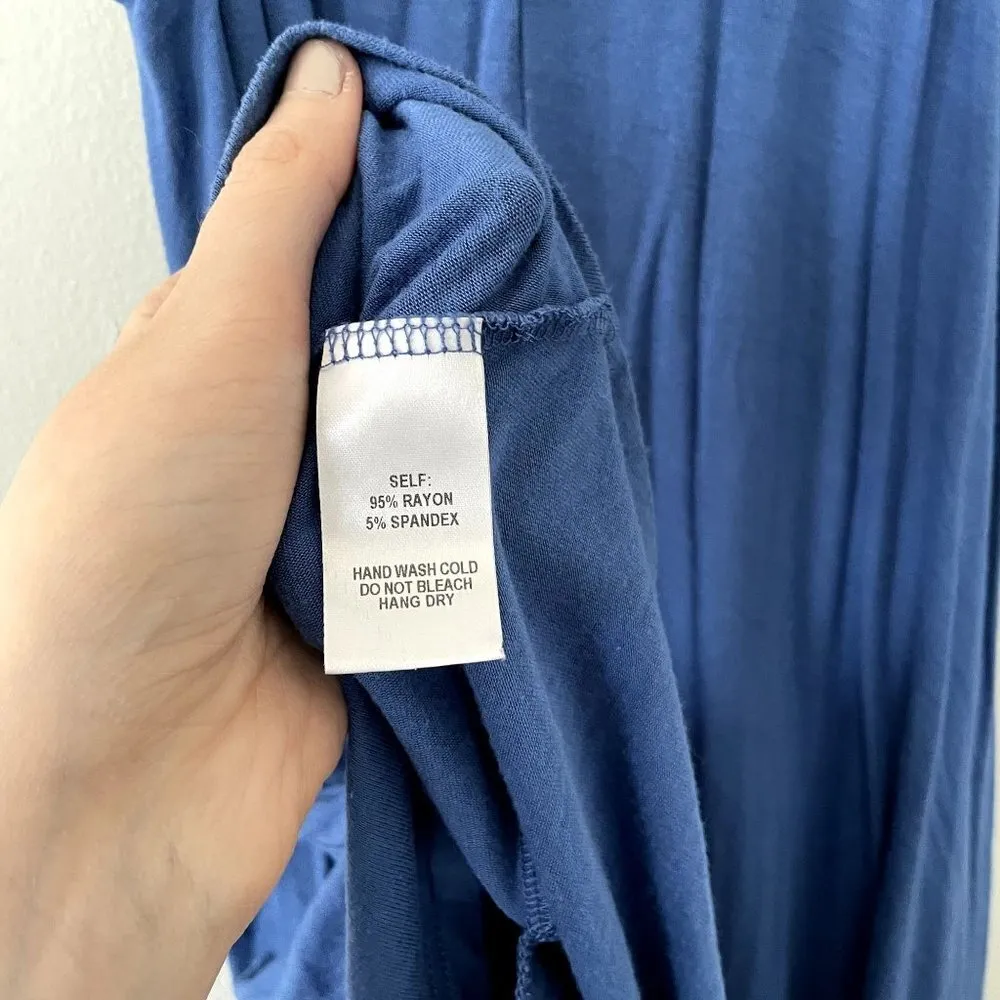 Lulus blue sleeveless summer sundress with pockets casual rayon women size S - Image 7