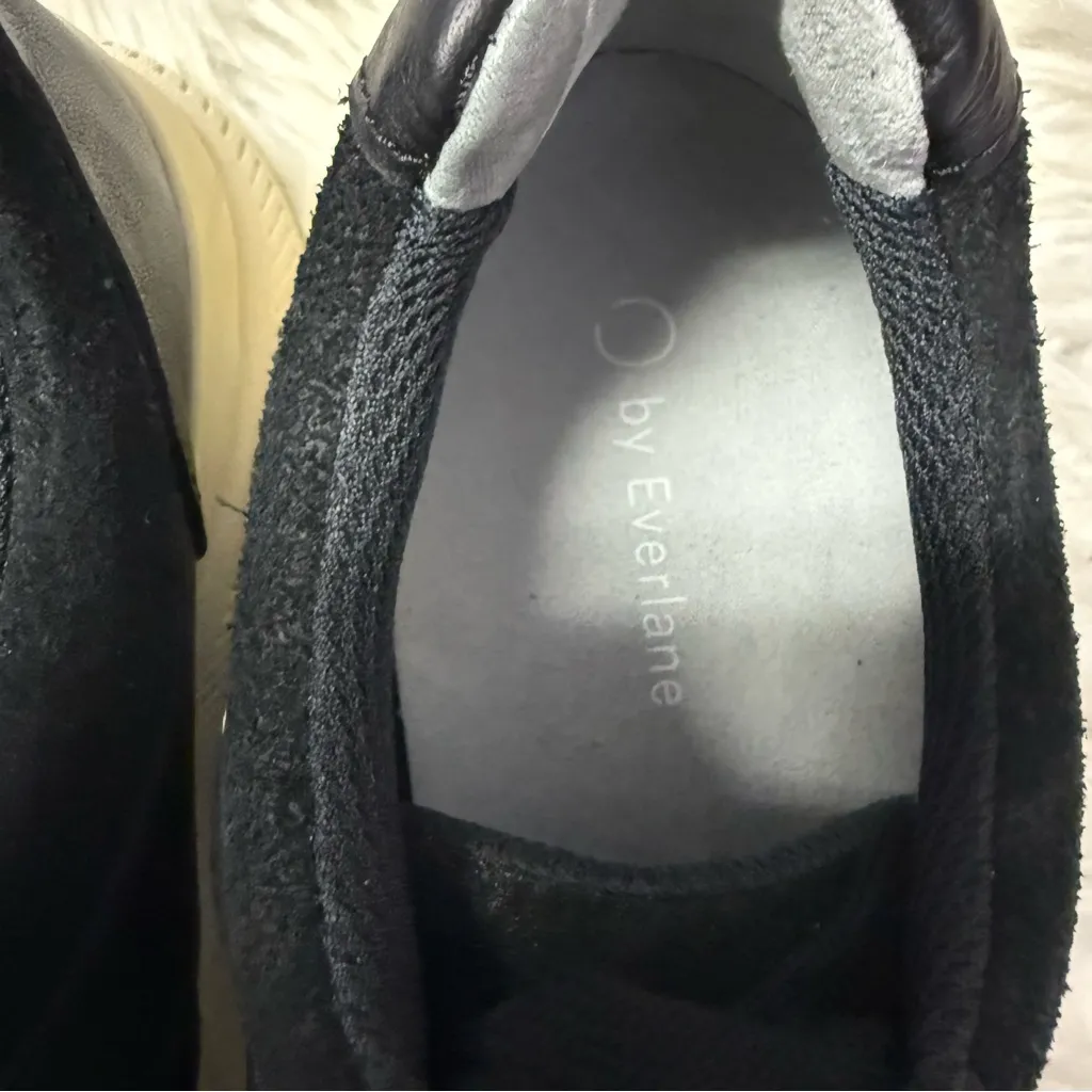 Everlane The Trainer Black Leather Sneakers 8.5 Womens NWOB - Image 5
