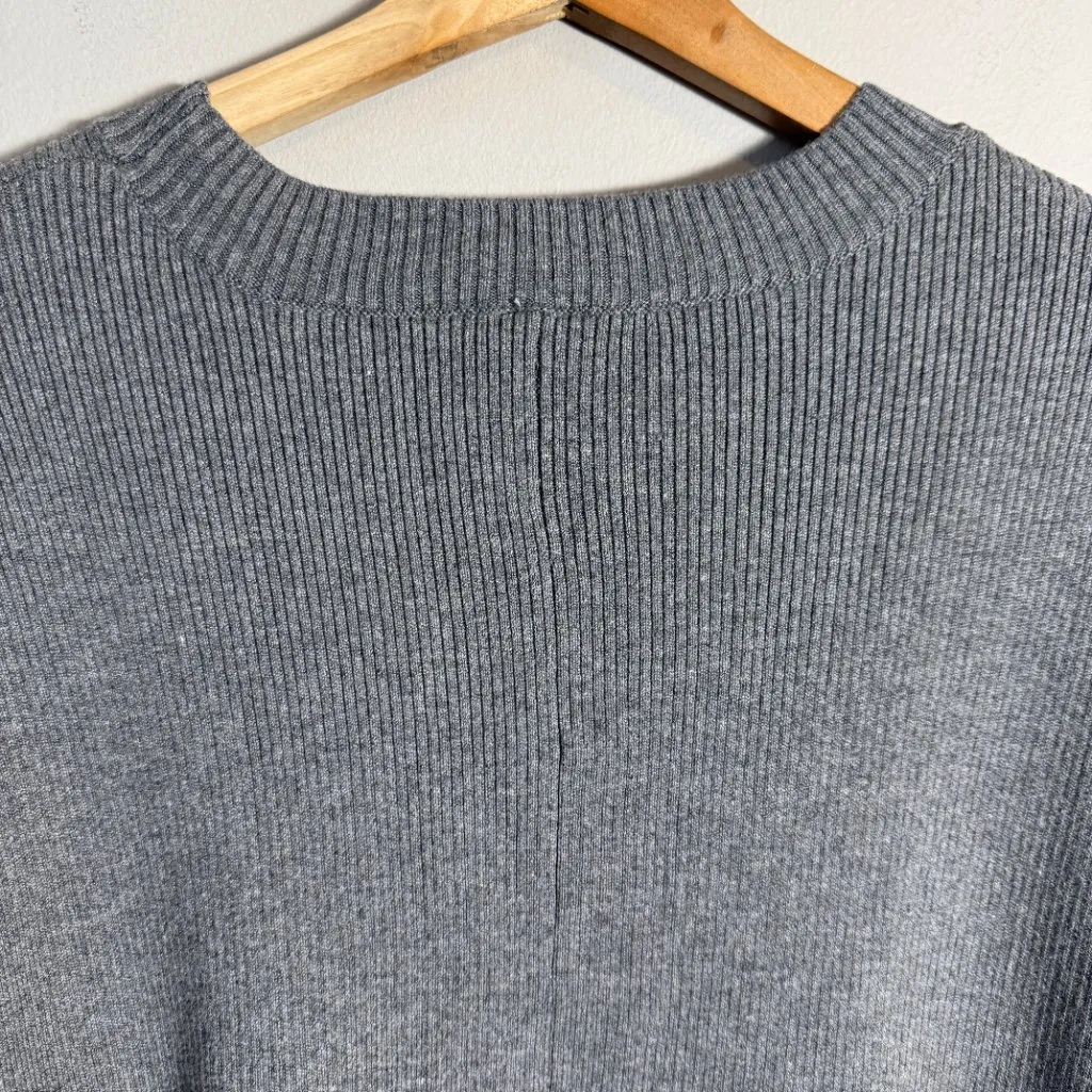 Free People Time On My Side Sweater Mini Dress Women XL Gray Knit Drop Waist NWT - Image 15